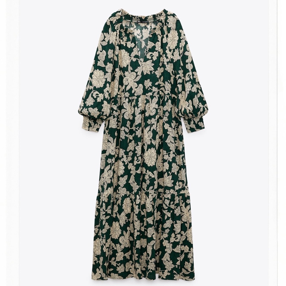 ZARA FLORAL PRINT OVERSIZED DRESS 👗